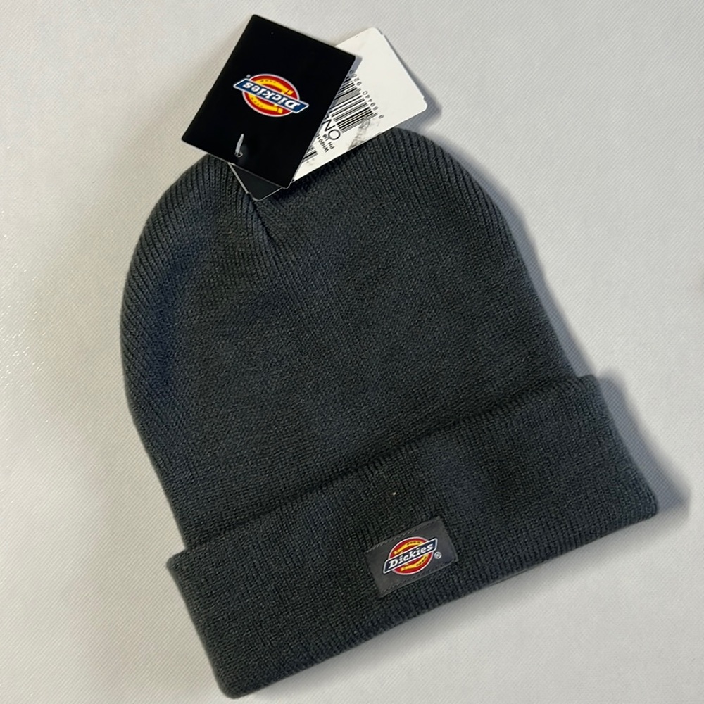 Dickies cuffed beanie hat - Charcoal. New!